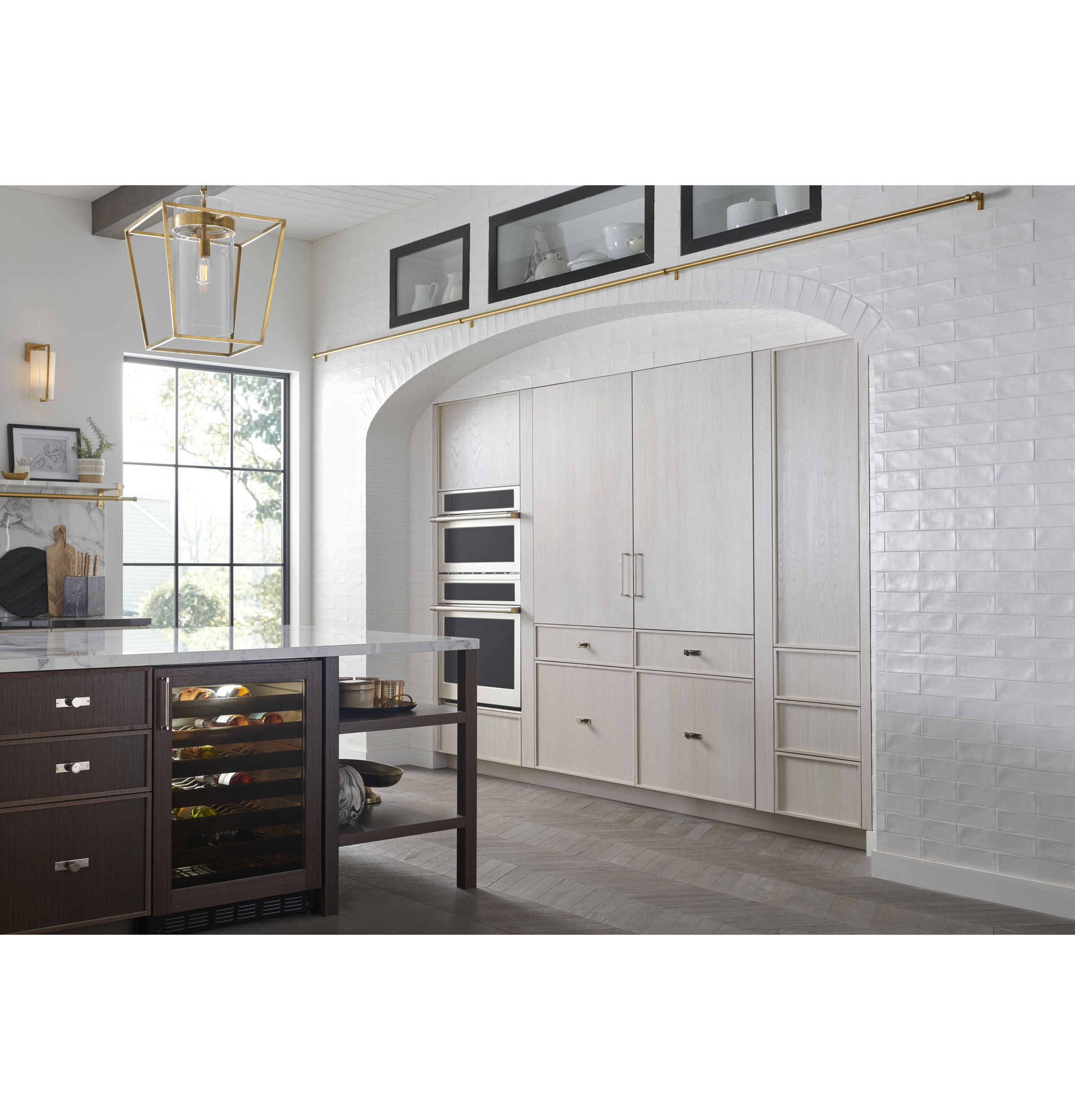 Monogram 30" Panel-Ready Integrated Glass-Door Refrigerator for Single or Dual Installation ZIK303NPPII