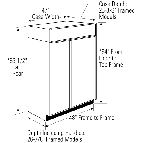GE Monogram® 48" Built-In Side-by-Side Refrigerator ZIS480NX