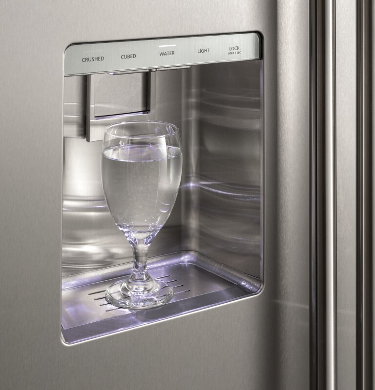 Monogram 36" Built-In Side-by-Side Refrigerator with Dispenser ZISS360DNSS