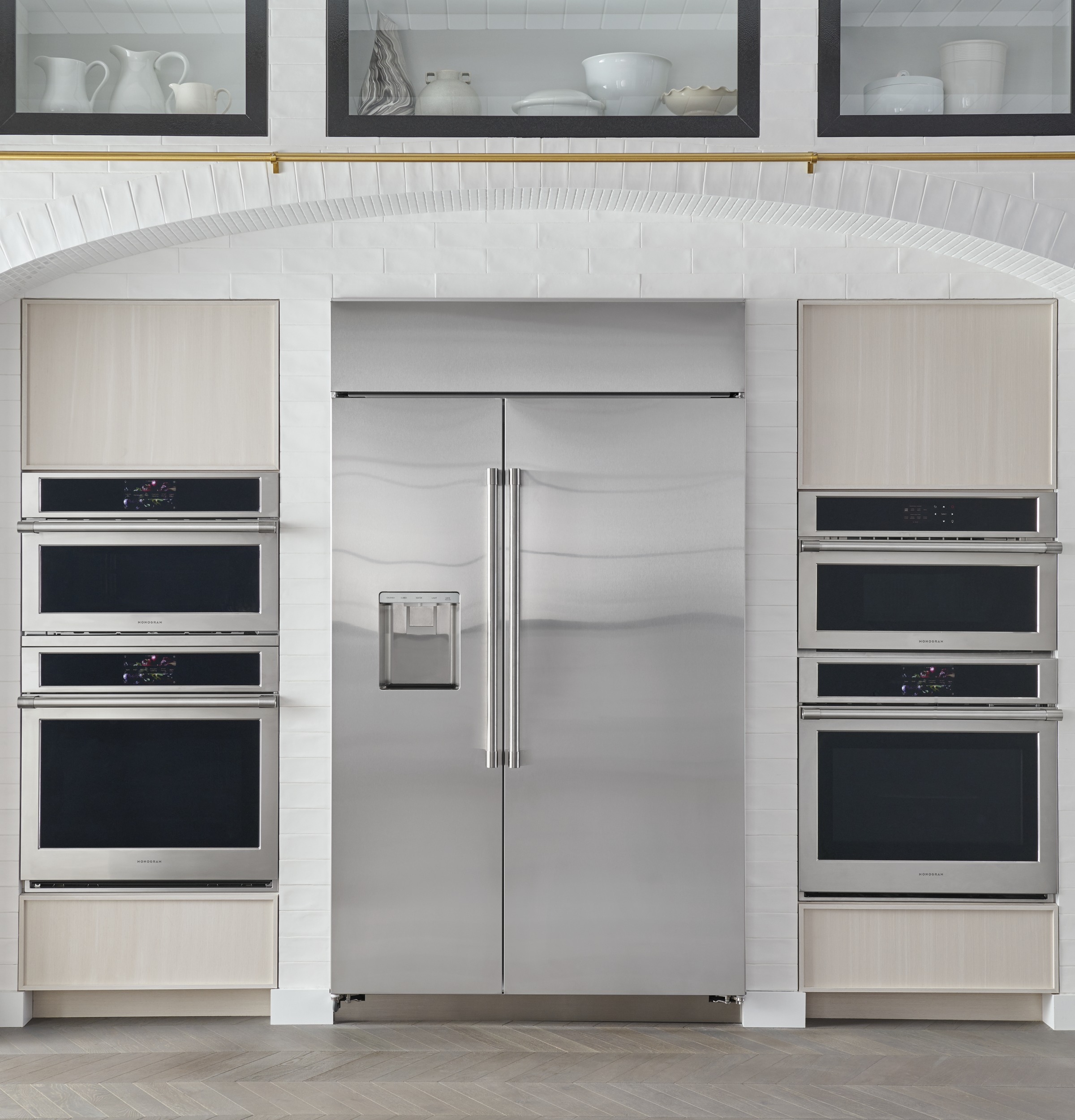 Monogram 48" Built-In Side-by-Side Refrigerator with Dispenser ZISS480DNSS