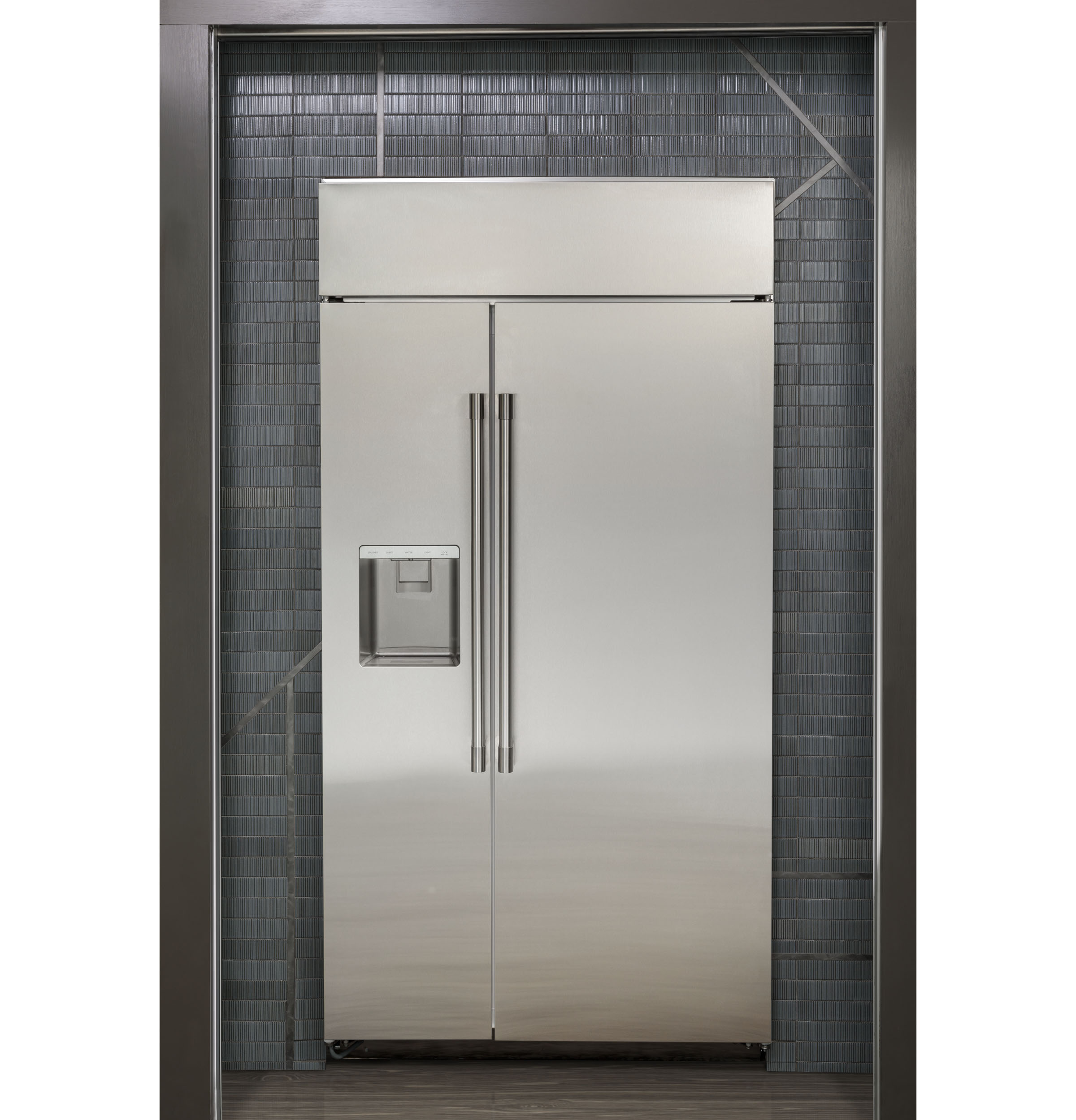 Monogram 48" Built-In Side-by-Side Refrigerator with Dispenser ZISS480DNSS