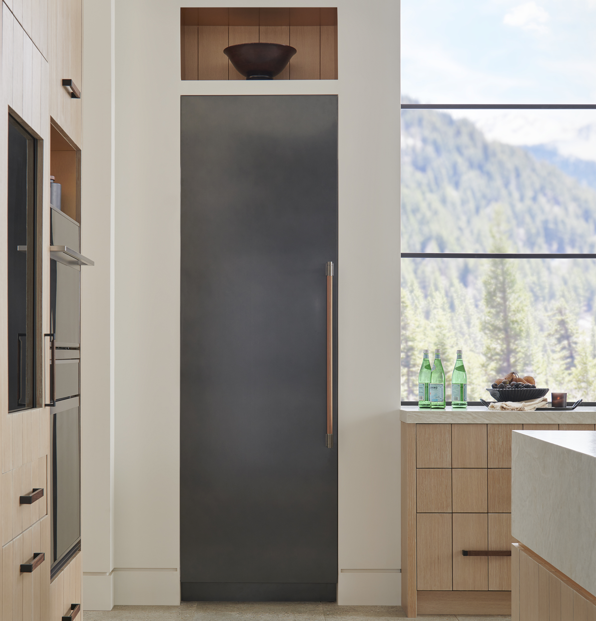 Monogram 36" RH Column Panel Titanium Designer Collection ZK1TN364VRH