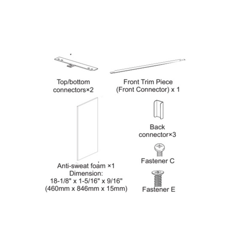 Monogram Undercounter Refrigeration Side By Side Install Unification Kit ZKAW
