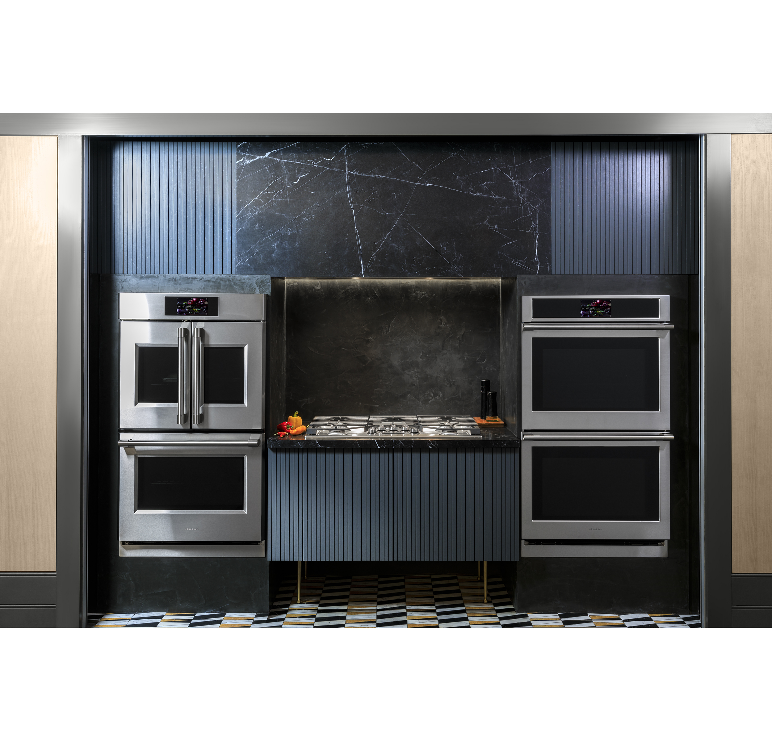 Monogram 30" Statement French-Door Double Wall Oven ZTDX1FPSNSS
