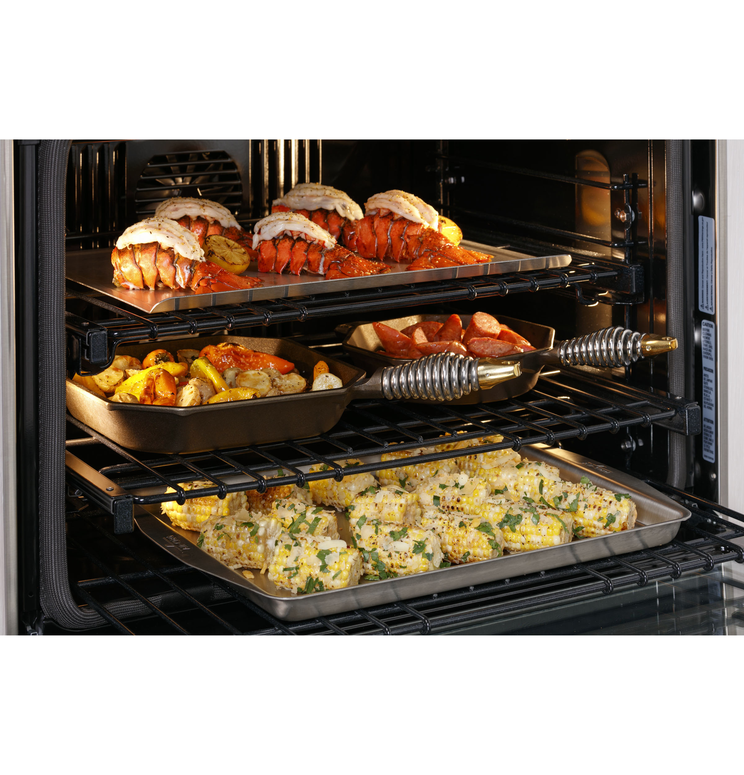 Monogram 30" Statement French-Door Double Wall Oven ZTDX1FPSNSS