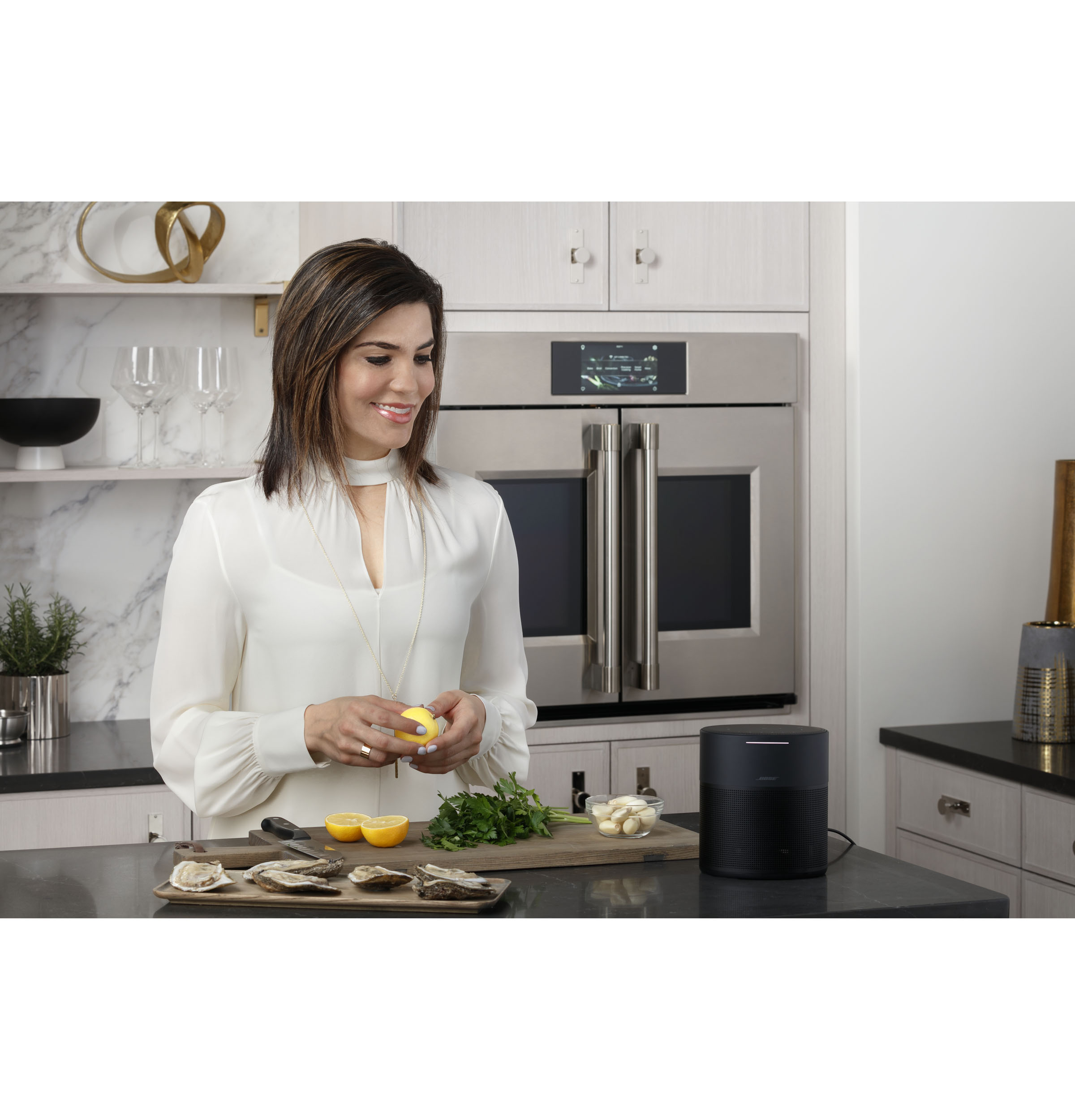 Monogram 30" Statement French-Door Double Wall Oven ZTDX1FPSNSS