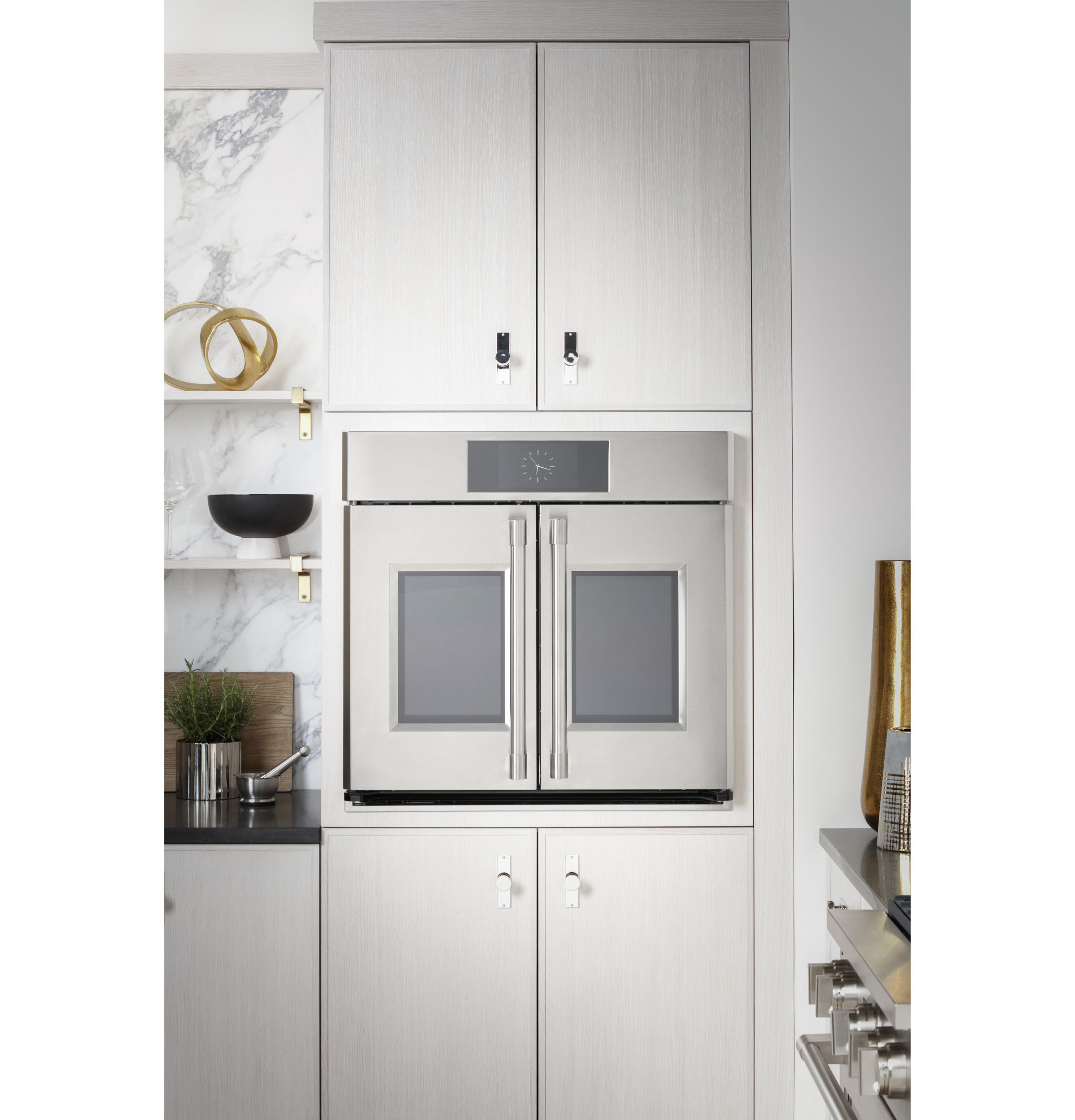 Monogram 30" Statement French-Door Double Wall Oven ZTDX1FPSNSS