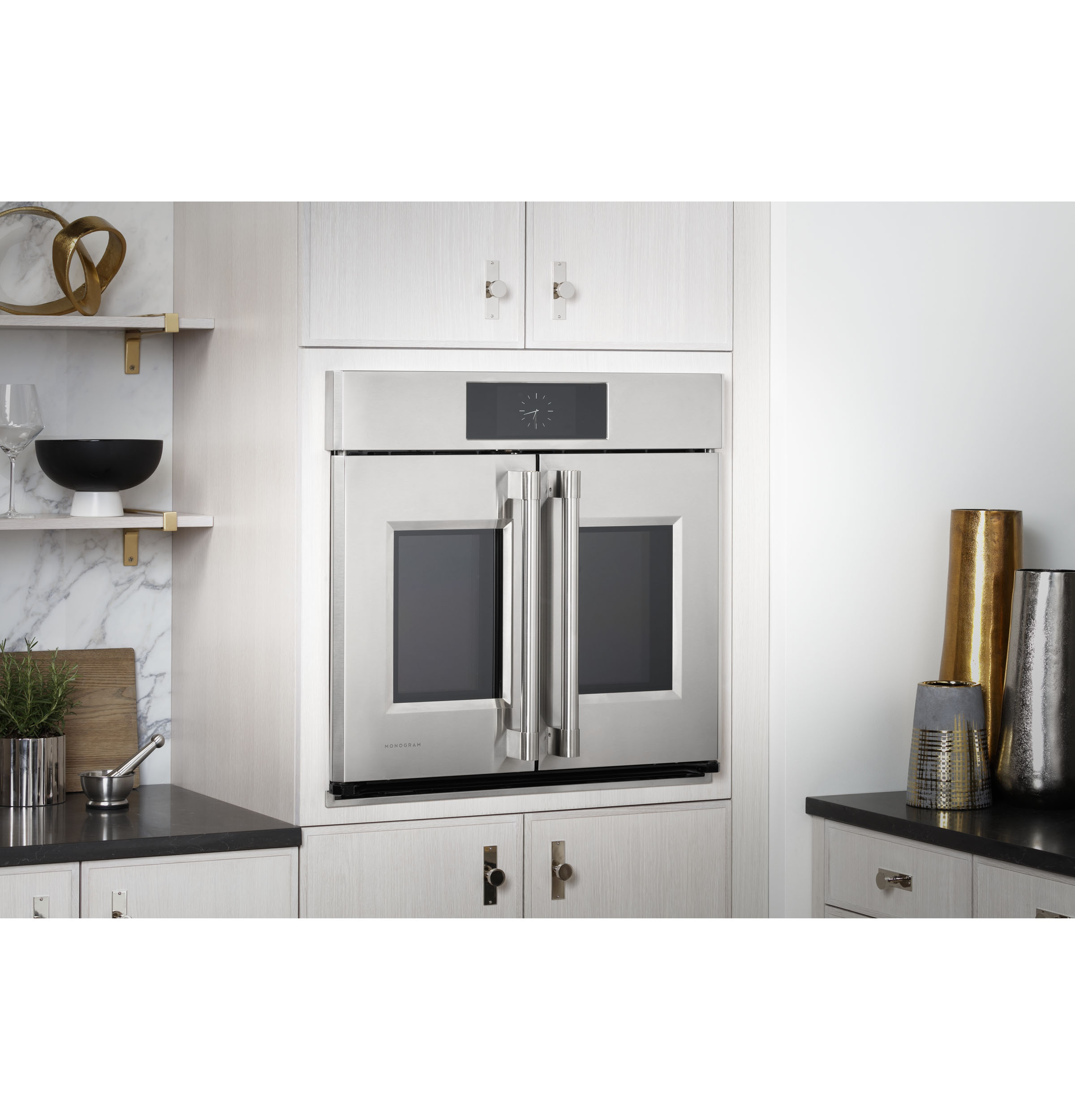 Monogram 30" Statement French-Door Double Wall Oven ZTDX1FPSNSS