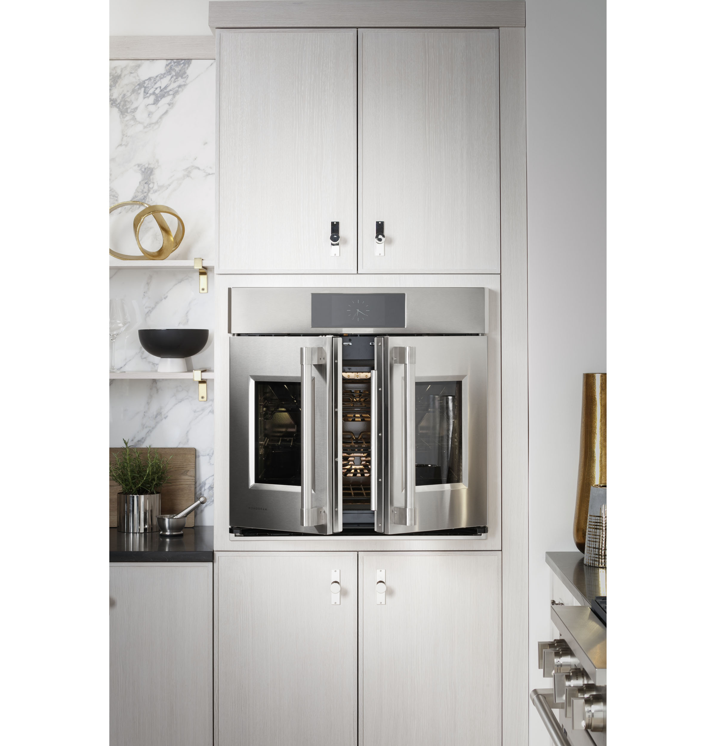 Monogram 30" Statement French-Door Double Wall Oven ZTDX1FPSNSS