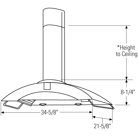 GE Monogram® 36" European-Style Wall-Mounted Vent Hood ZV750SY