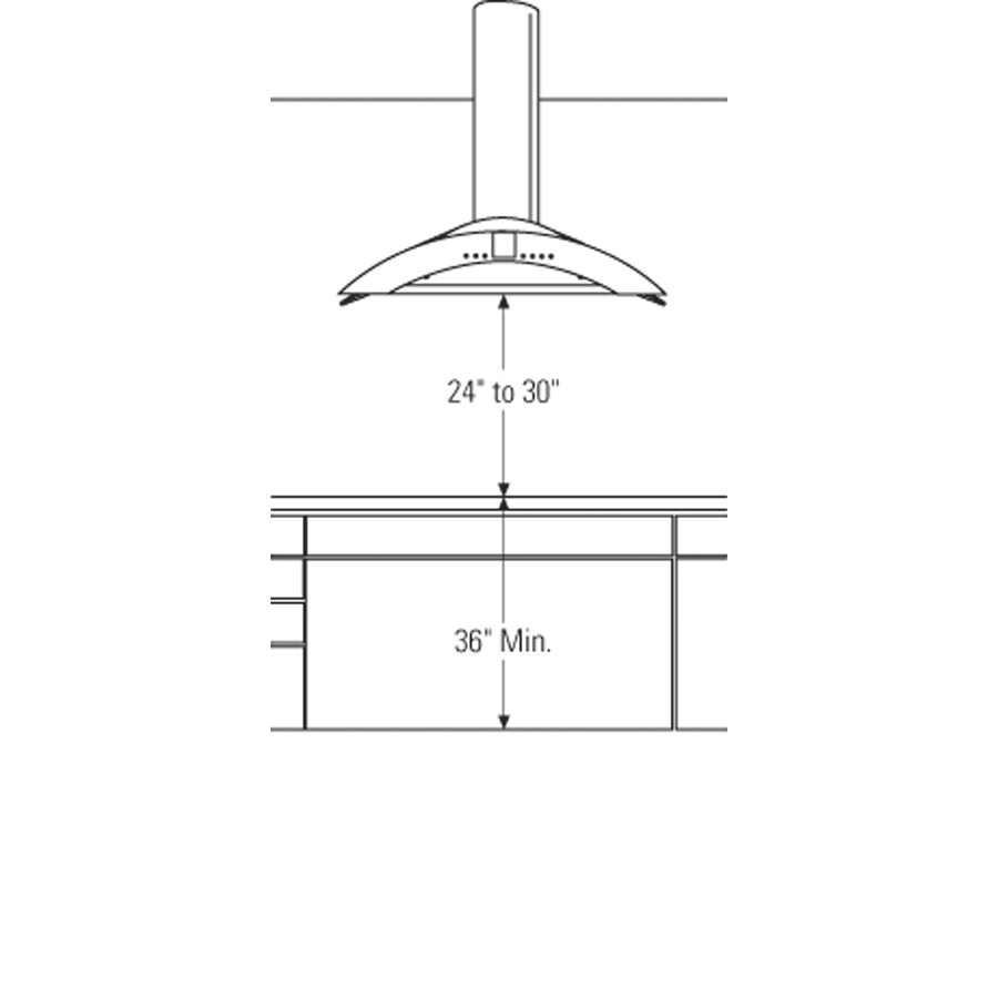 Monogram® 36" Island Vent Hood ZV855SPSS