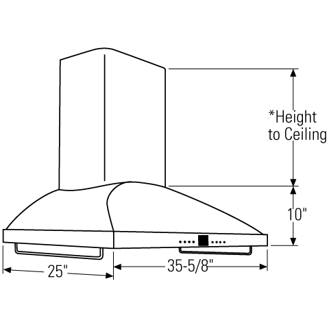 Monogram 36" Wall-Mounted Vent Hood ZV950SDSS