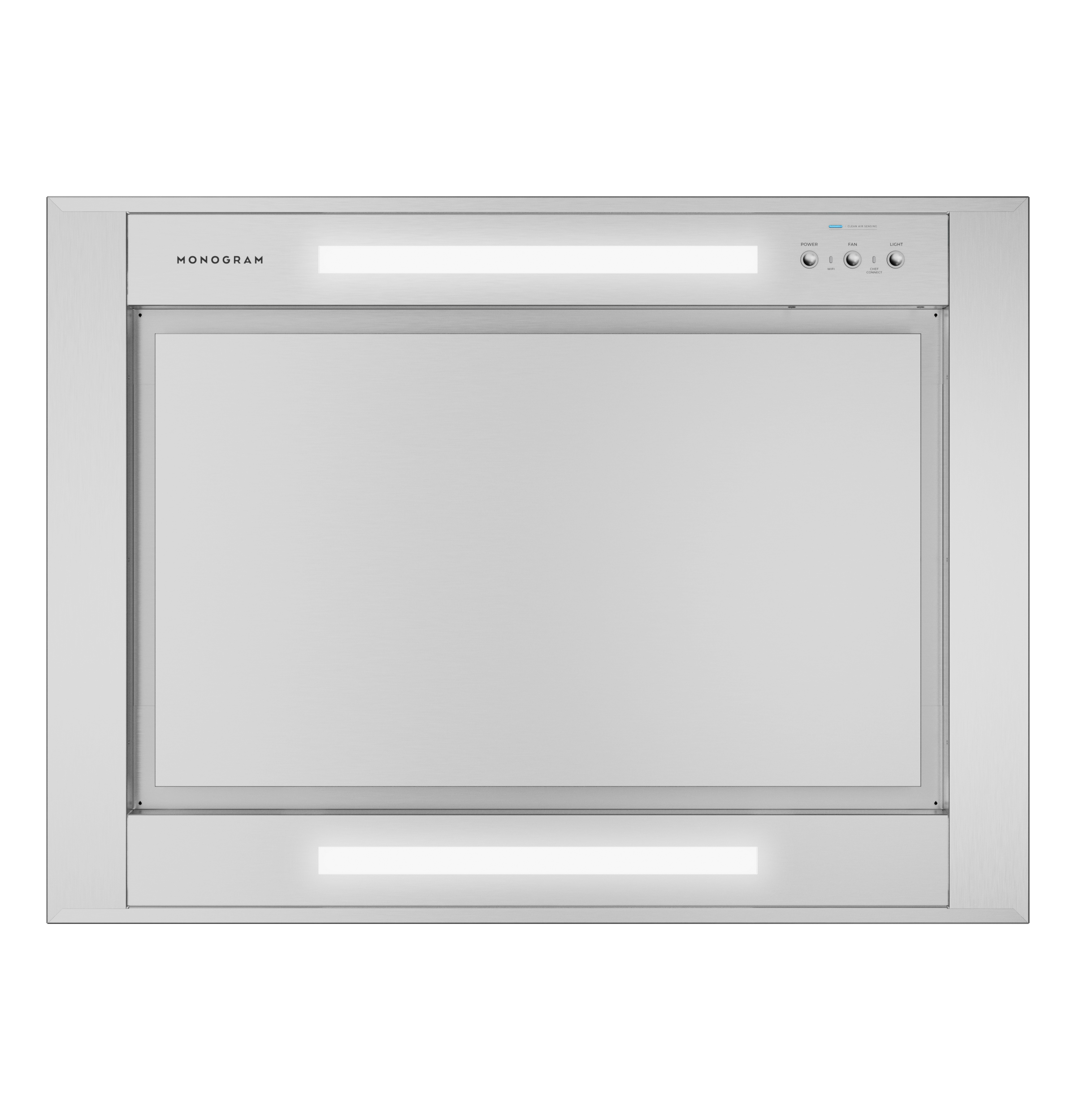 Monogram 36" Island Pyramid Chimney Vent Hood with Air Quality Sensors ZVIS361SRSS