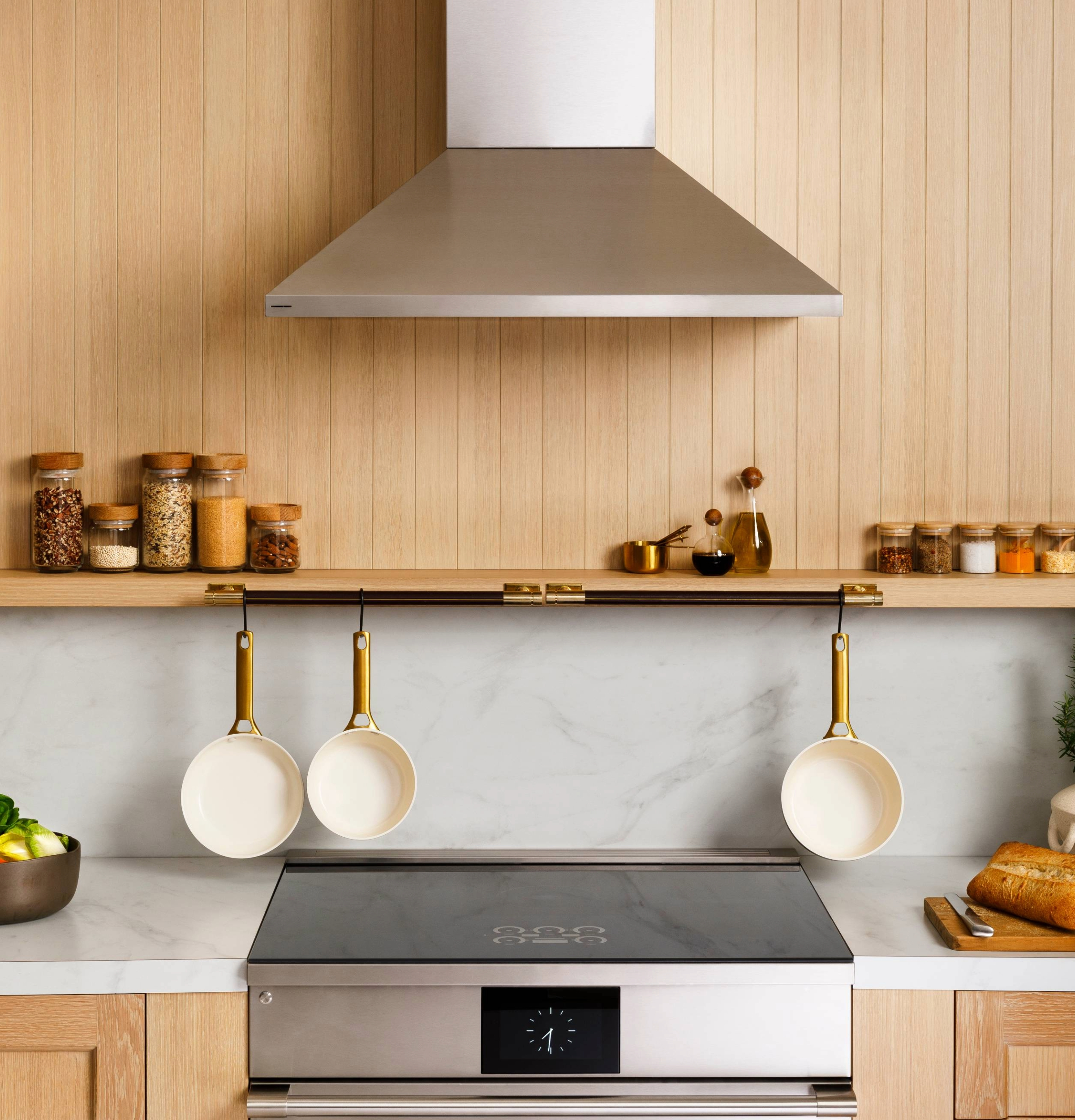 Monogram 48" Island Pyramid Chimney Vent Hood with Air Quality Sensors ZVIS481SRSS